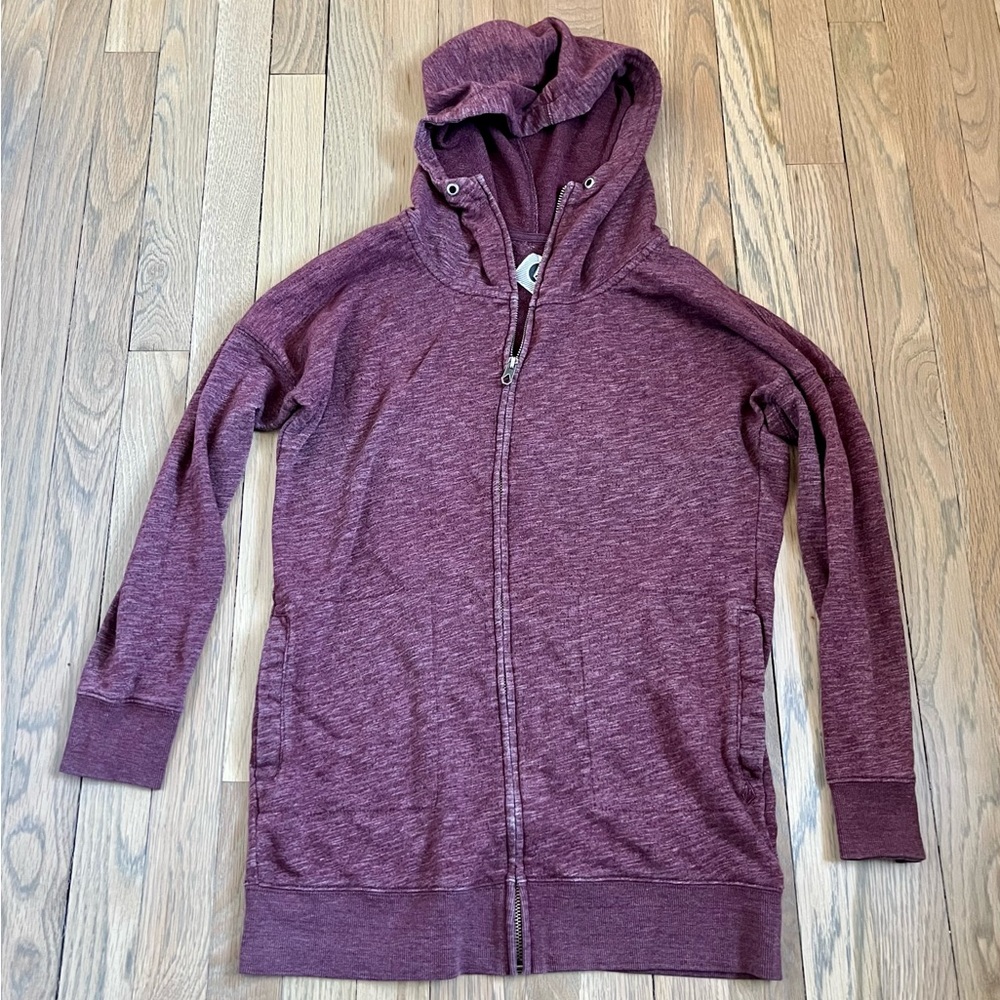 Volcom Womens Cabernet Lived In Long Zip-Up Hoodie. Size Small.
